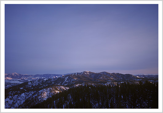 Last Light on Winter Peaks