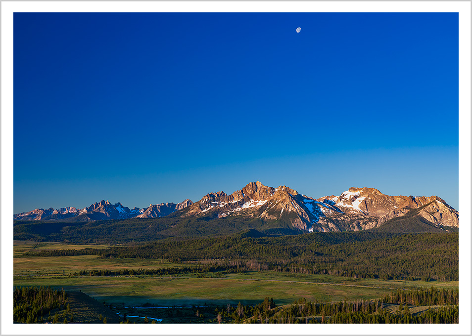 Full Moon over Sawtooths