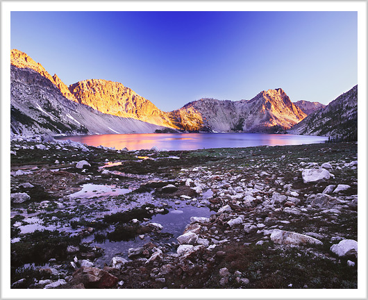 First Light over Sawtooth Lake