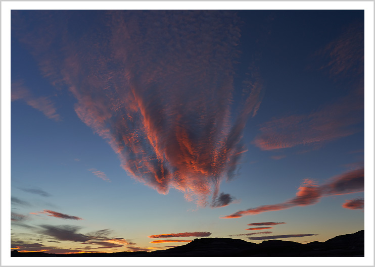 Sunset Sky Over Utah Desert