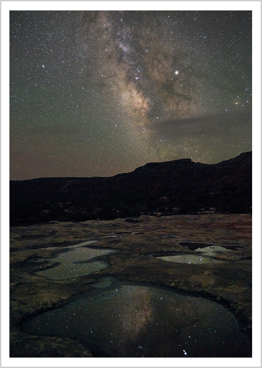 Milky Way over Slickrock Potholes