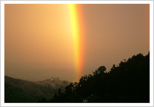 Rainbow Over the Dalai Lama's Home