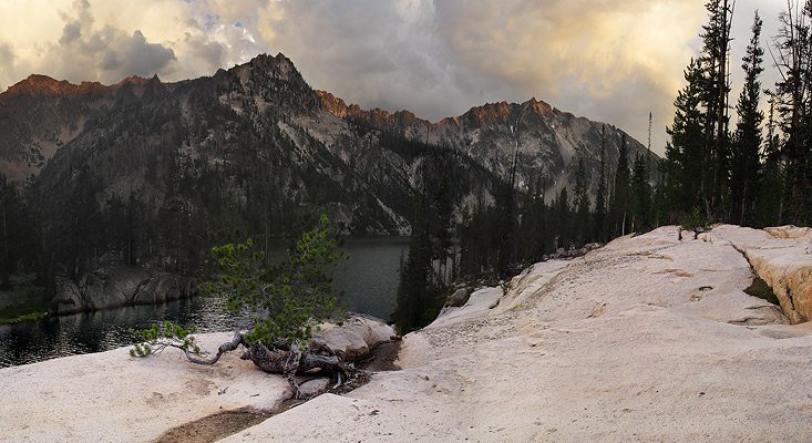 Stormy sunset view from Imogene Lake