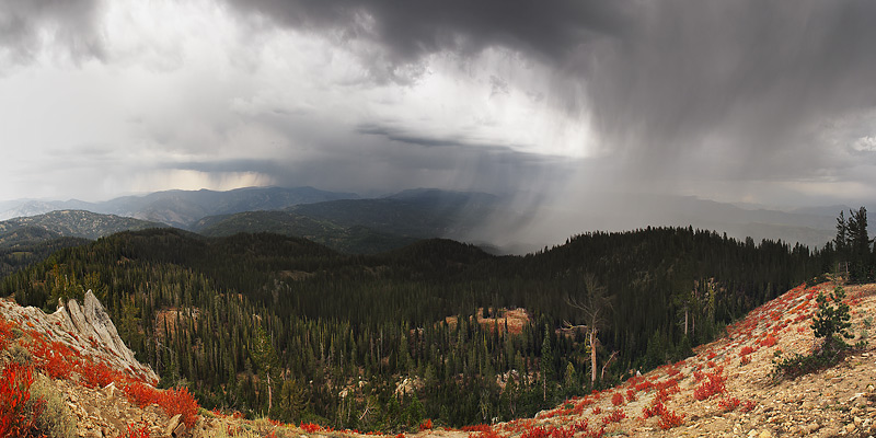 Mountain Top view of Summer Storm