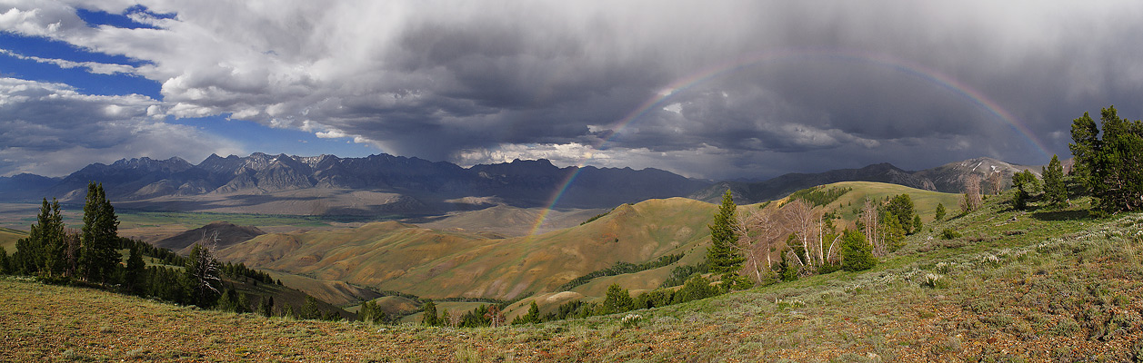 View of Lost River Range in Storm