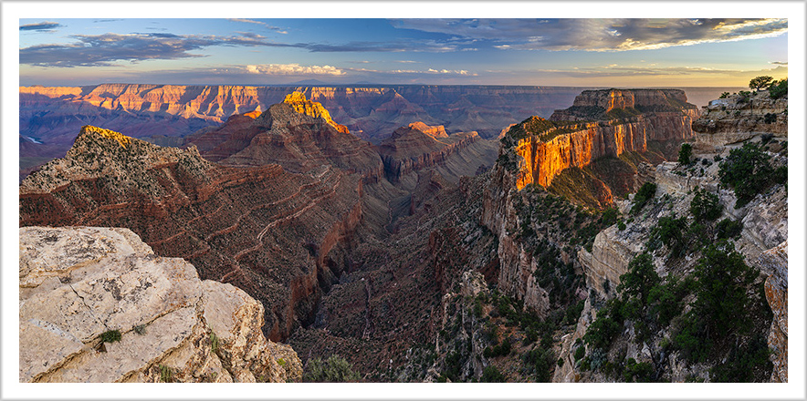 Sunset over North Rim of the Grand Canyon